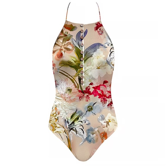 New! OCHIE Diane Halter One-Piece Swimsuit 27712 - Picture 3 of 10